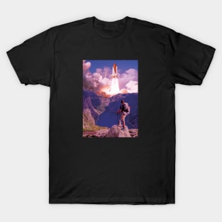 Space To The Moon Galaxy T-Shirt